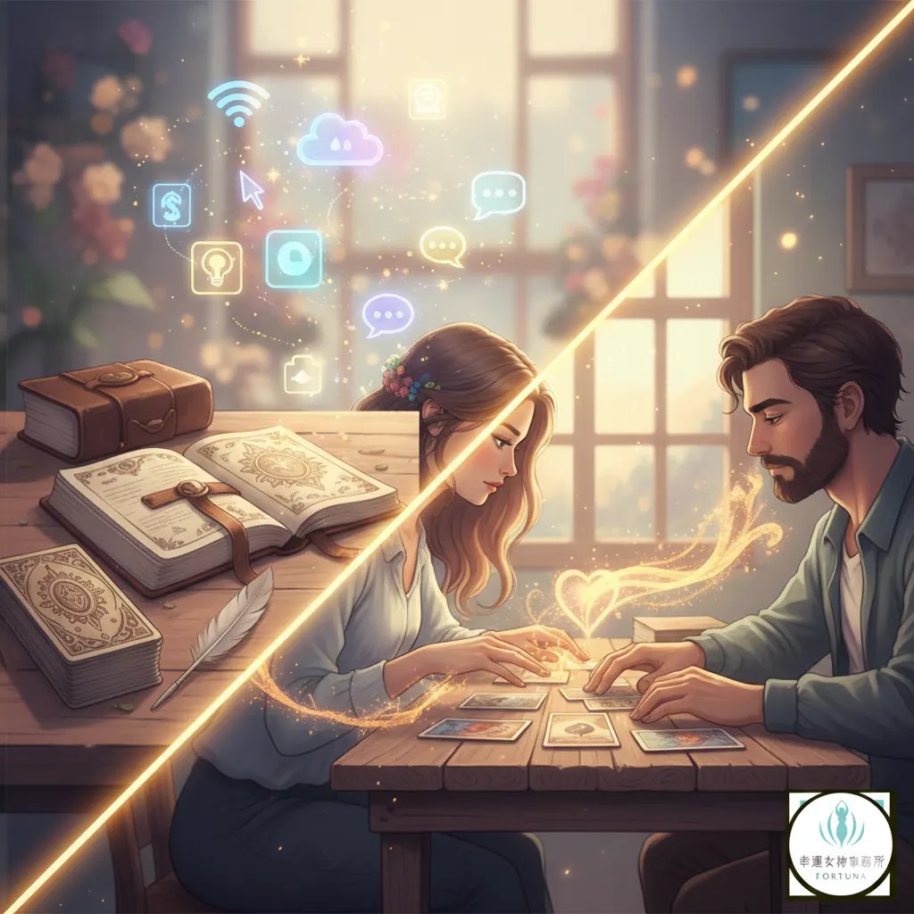 線上/實體課程比較圖：時間彈性、互動強度、學習成本的差異（1:1 圖）