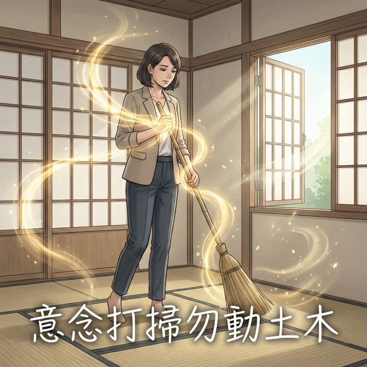 一間充滿陽光的書房，書桌整潔，窗戶敞開，象徵思緒清晰與考運亨通的元辰宮狀態